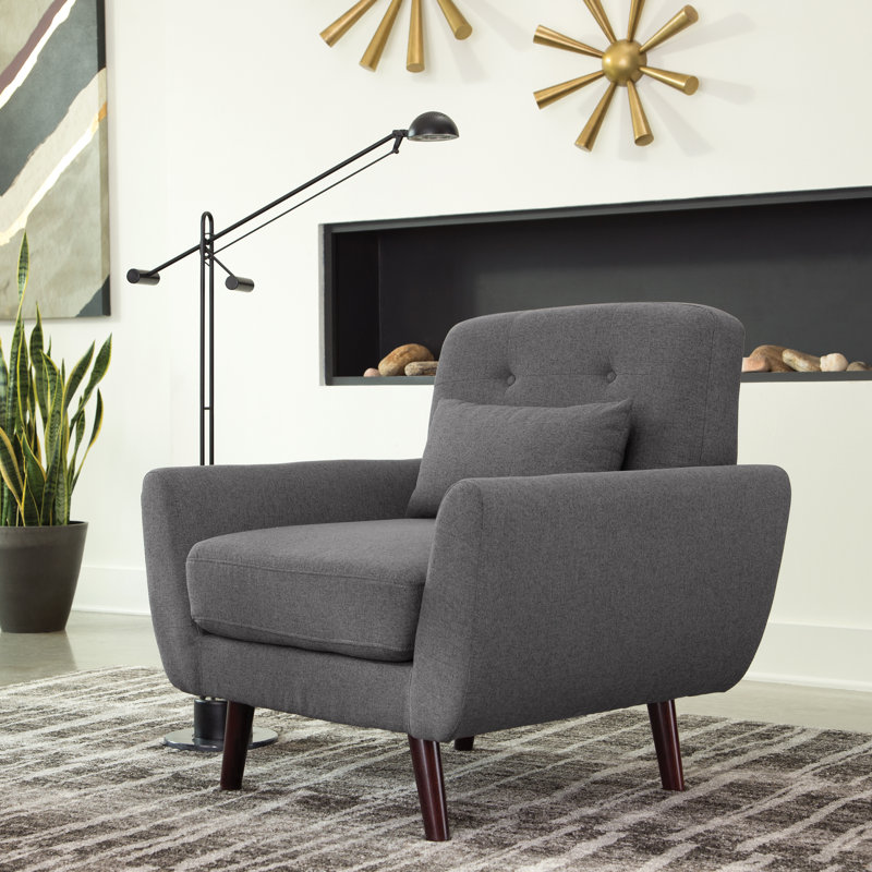 Oliver 161 Collection Mid Century Modern Tufted Fabric Accent